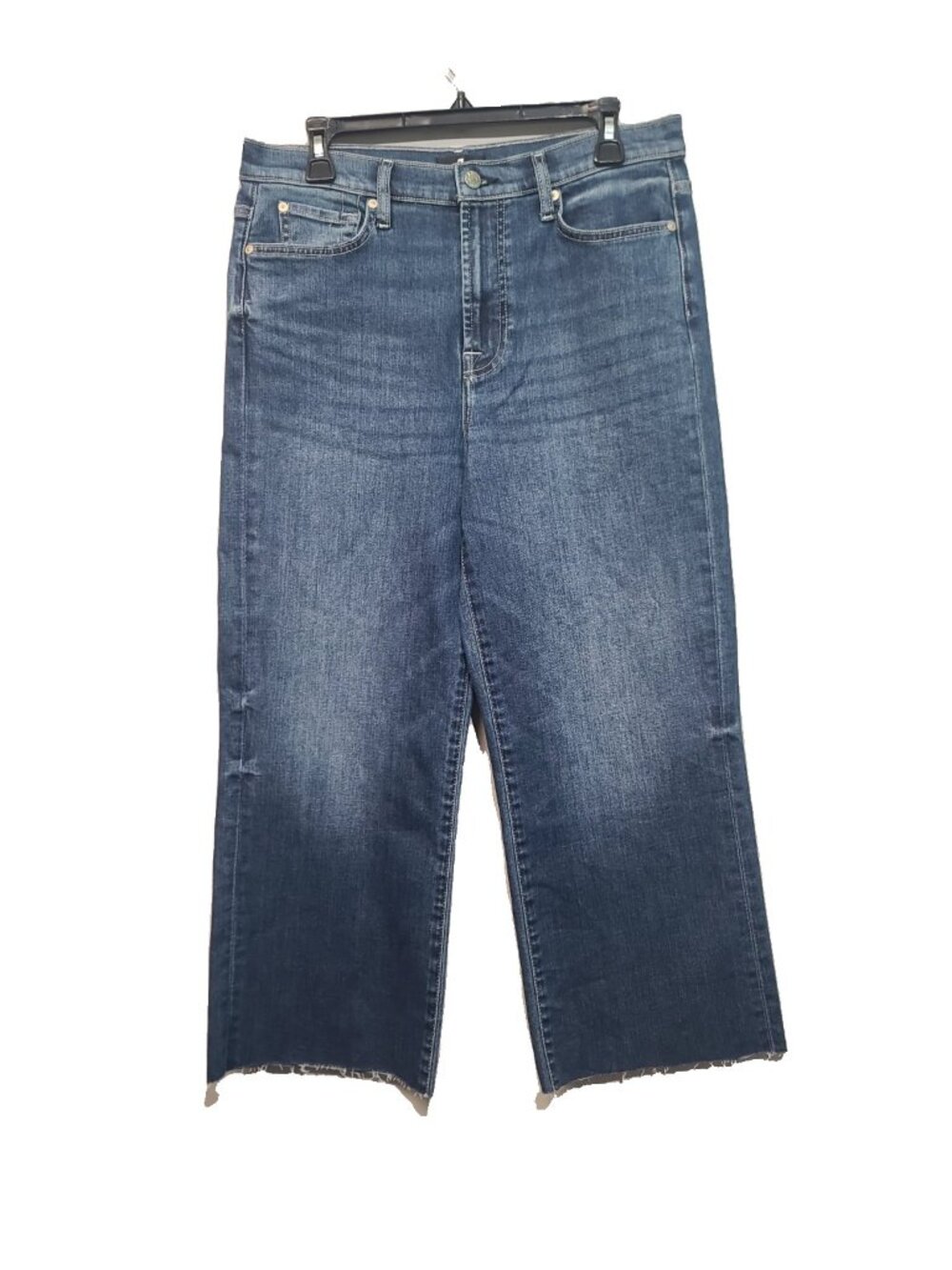 7 For All Mankind Cropped Alexa Jeans Size 31 Blue High-Rise